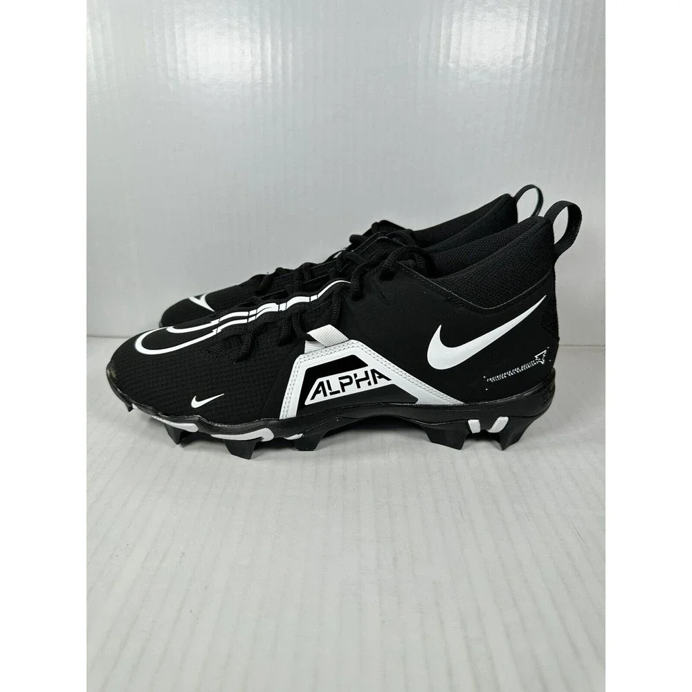 NEW Nike Alpha Menace 3 Shark Football Cleats Black White CV0582-001